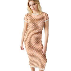 Steve Madden Theresa Sweater Dress L NWT Multi Boho Cozy Knit Midi $99 Retail